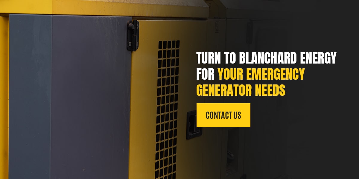 Turn to Blanchard Energy for Your Emergency Generator Needs