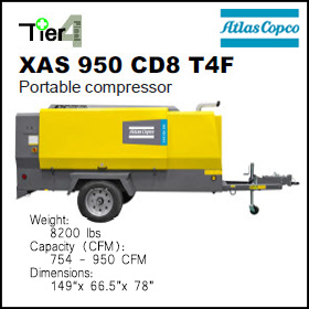 Atlas Copco XAS 950 CD8 T4F
